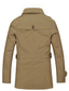cheap Men&#039;s Jackets &amp; Coats-Solid Color Plus Size Men&#039;s Clothing Loose Autumn Medium-long Trench Male Outerwear