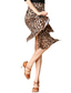 cheap Latin Skirts-Latin Dance Skirt Leopard Women's Training Performance Chinlon Spandex