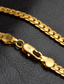 levne Men&#039;s Trendy Jewelry-1ks Řetízky For Pánské Párty Ležérní Denní Pozlaceno 18k Žluté zlato Řepkový řetězec Foxtail řetěz Bahtův řetěz Zlatá