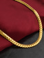 halpa Men&#039;s Trendy Jewelry-1kpl Kaulaketjut For Miesten Juhla Kausaliteetti Päivittäin 18K Kultapäällystetty Keltakulta Raskasmetalliketju Foxtail-ketju Baht-ketju Kulta