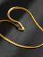 Χαμηλού Κόστους Men&#039;s Trendy Jewelry-1 τεμ Κολιέ με Αλυσίδα For Ανδρικά Πάρτι Causal Καθημερινά 18Κ Επίχρυσο Κιτρινόχρυσο Αλυσίδα ψαριού Αλυσίδα αλουμινίου Αλυσίδα μπατ Χρυσαφί