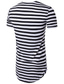 cheap Men&#039;s Casual T-shirts-Men&#039;s T shirt Tee Summer Striped Plus Size Short Sleeve Round Neck Daily Sports Print Clothing Clothes Basic Casual Black Light gray Red