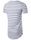 cheap Men&#039;s Casual T-shirts-Men&#039;s T shirt Tee Summer Striped Plus Size Short Sleeve Round Neck Daily Sports Print Clothing Clothes Basic Casual Black Light gray Red