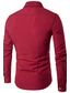 levne Košile k obleku-pánská košile jednobarevný límeček klasický límeček denní víkend dlouhý rukáv slim topy ležérní bílá černá červená / podzim / jaro / léto košile / svatba