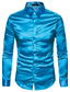voordelige casual herenoverhemden-Voor heren Overhemd Effen Verspreide kraag Dagelijks Standaard Lange mouw Slank Tops Luxe Wit Zwart blauw
