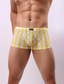 cheap Men&#039;s Underwear-Men&#039;s Print Striped Boxer Underwear Briefs Super Sexy 1 PC Lantern Pleated Pattern Panties For Men Light Blue M