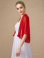 cheap Wedding Guest Wraps-Women&#039;s Wrap Bolero Pure Basic Sun Protection Half Sleeve Chiffon Wedding Guest Wraps With Pure Color For Wedding All Seasons