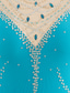 cheap Figure Skating Dresses-Figure Skating Dress Women&#039;s Girls&#039; Ice Skating Dress Yan pink Aegean Blue White Patchwork Mesh Spandex Practice Competition Skating Wear Handmade Jeweled Rhinestone Sleeveless Ice Skating Figure