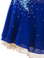 abordables Robes de Patinage Artistique-Robe de Patinage Artistique Femme Fille Patinage Robes Tenue Violet Jaune Vieux rose Patchwork Fleur Maille Spandex Compétition Tenue de Patinage Fait à la main A Bijoux Strass manche longue Patinage