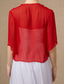 cheap Wedding Guest Wraps-Women&#039;s Wrap Bolero Pure Basic Sun Protection Half Sleeve Chiffon Wedding Guest Wraps With Pure Color For Wedding All Seasons