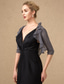 cheap Wedding Guest Wraps-Half Sleeve Shrugs Chiffon Wedding / Party / Evening Women&#039;s Wrap With Cascading Ruffles/Wedding Guest dress to impress