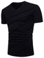 ieftine V Neck-Bărbați Tricouri Tricou Cămașă Vară Manșon scurt Grafic Mată În V Zilnic Îmbrăcăminte Îmbrăcăminte De Bază Casual Șic Stradă Alb Negru Gri Deschis