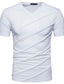 tanie V Neck-Męskie Koszulki Podkoszulek Koszula Lato Krótki rękaw Graficzny Solidne kolory W serek Codzienny Odzież Odzież Podstawowy Codzienny Moda miejska Biały Czarny Jasnoszary
