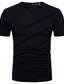 ieftine V Neck-Bărbați Tricouri Tricou Cămașă Vară Manșon scurt Grafic Mată În V Zilnic Îmbrăcăminte Îmbrăcăminte De Bază Casual Șic Stradă Alb Negru Gri Deschis