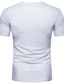 preiswerte V - Ausschnitt-Herren Tee T Shirt Hemd Sommer Kurzarm Graphic Einfarbig V Ausschnitt Täglich Kleidung Basic Alltag Strassenmode Weiß Schwarz Hellgrau