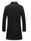 cheap Men&#039;s Jackets &amp; Coats-Men&#039;s Overcoat Trench Coat Winter Long Woolen Solid Colored Overcoat Classic Style Work Daily Warm Black Khaki Gray
