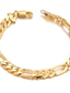 cheap Men&#039;s Trendy Jewelry-Men&#039;s Chain Bracelet Stylish Creative Fashion 18K Gold Plated Bracelet Jewelry Gold For Daily Date