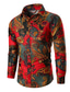 billige Skjorter med tryk til mænd-Herre Skjorte Paisley Tribal Krave Rød Blå Lilla Brun Grøn Gade Daglig Langærmet Tøj Basale Årgang Mode Sej