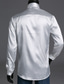 economico camicie casual da uomo-Per uomo Camicia Tinta unita Colletto alla francese Giornaliero Di base Manica lunga Taglia piccola Top Lusso Bianco Nero Blu