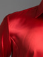 billige fritidsskjorter for menn-Herre Skjorte Ensfarget Spredt krage Daglig Grunnleggende Langermet Tynn Topper Luksus Hvit Svart Blå