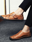 billiga Slip-ons och loafers till herrar-Herr Skor Loafers &amp; Slip-Ons Läder Äkta läder Ledigt Komfort