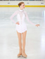 cheap Figure Skating Dresses-Figure Skating Dress Women&#039;s Girls&#039; Ice Skating Dress Outfits Light Yellow White Pink Open Back Mesh Spandex High Elasticity Competition Skating Wear Handmade Ice Skating Figure Skating