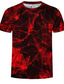levne Pánská 3D trička-Pánské Tričko 50. léta Grafika Abstraktní Kulatý Oblečení Oblečení 50. léta Rubínově červená
