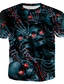baratos T-shirts Homem com Estampado 3D-Homens Camiseta Designer Verão Caveiras Manga Curta Decote Redondo Dia a Dia Feriado Imprimir Roupas Designer Arco-íris