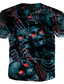 billige 3D-herreskjorter-Herre T-shirt Designer Sommer Dødningehoveder Kortærmet Rund hals Hverdag Ferie Trykt mønster Tøj Tøj Designer Regnbue
