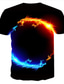 billiga T-shirts med 3D-tryck till herrar-Herr T-shirt Femtiotal Svart Grafisk 3D Tryck Plusstorlekar Rund hals Mönster Kläder Kläder Femtiotal
