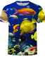 economico T-shirt 3D da Uomo-Per uomo maglietta Stile anni &#039;50 Blu Pop art 3D Con stampe Rotonda Stampa Abbigliamento Abbigliamento Stile anni &#039;50