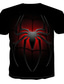 abordables Camisetas 3D de hombre-Hombre Camiseta Camisa Design Verano Graphic Manga Corta Escote Redondo Diario Estampado ropa Design Negro