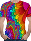 cheap Men&#039;s 3D T-shirts-Men&#039;s T shirt Tee Shirt 1950s Graphic Patterned Abstract Round Neck Print Clothing Clothes 1950s Rainbow