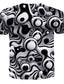 billige T-skjorter med 3D-trykk til herrer-Herre T skjorte Designer Sommer Grafisk Kortermet Rund hals Daglig Trykt mønster Klær Klær Designer Hvit