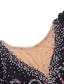ieftine Rochii de patinaj artistic-Rochie de Patinaj Artistic Pentru femei Fete Πατινάζ στο πάγο Rochii Ținute Violet Negru Alb Deschide Înapoi Spandex Fire întinse Înaltă Elasticitate Antrenament Competiție Ținută Patinaj