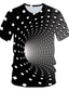 Недорогие Мужские футболки с 3D принтами-Муж. Футболка Рубашка Оригинальный рисунок Классический Лето С короткими рукавами Цвет радуги Графика Геометрический принт 3D С принтом Круглый вырез Повседневные Одежда Одежда