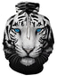 cheap Graphic Hoodies-Men&#039;s Hoodie Sweatshirt Basic Designer Casual Graphic Geometric Tiger Black Print Plus Size Hooded Daily Wear Going out Long Sleeve Clothing Clothes Regular Fit