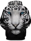 abordables hoodies graphiques-Homme Sweat à capuche basique Design Casual Graphic Géométrique tigre Noir Print Grande Taille Capuche Usage quotidien Sortie Manches Longues Vêtements Standard