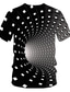 baratos T-shirts Homem com Estampado 3D-Homens Camiseta Camisa Social Designer Básico Verão Manga Curta Arco-íris Gráfico Geométrica 3D Estampado Decote Redondo Diário Roupas Designer Básico