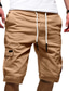 cheap Casual Shorts-Men&#039;s Basic Essential Casual Shorts Multi Pocket Elastic Drawstring Design Knee Length Pants Daily Wear Micro-elastic Solid Color Mid Waist Green White Black Gray Khaki M L XL XXL 3XL / Summer