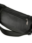 cheap Men&#039;s Bags-Men&#039;s Fanny Pack Nappa Leather Cowhide Daily Zipper Solid Color Black