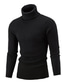 cheap Men&#039;s Pullover Sweater-Men&#039;s Sweater Pullover Knit Stripe Solid Color Turtleneck Stylish Casual Daily Winter White Black XS S L / Long Sleeve / Regular Fit