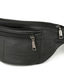 cheap Men&#039;s Bags-Men&#039;s Fanny Pack Nappa Leather Cowhide Daily Zipper Solid Color Black