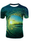ieftine Tricouri 3D Bărbați-Bărbați Tricou Grafic Galaxie #D Rotund Mov Deschis Verde Deschis Verde Închis Maro Deschis Bleumarin Tipărire 3D Mărime Plus Casual Zilnic Manșon scurt Imprimeu Îmbrăcăminte / Vară / Vară