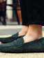 abordables Zapatillas sin cordones y mocasines de hombre-Hombre Zapatos de taco bajo y Slip-On Zapatos de gamuza Zapatos De Vestir Mocasín Zapatos Confort Exterior Diario Zapatos de Paseo Malla Gasa Vino Marrón Claro Verde y Azul Otoño Primavera Verano
