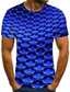 cheap Men&#039;s 3D T-shirts-Men&#039;s T shirt Tee Shirt Tee Designer Classic &amp; Timeless Streetwear Summer Short Sleeve Blue Yellow Gold Red Brown Graphic Optical Illusion Print Plus Size Round Neck Weekend Print Clothing Clothes