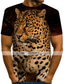 voordelige 3D T-shirts voor mannen-Voor heren T-shirt Overhemd Ontwerper Streetwear overdreven Zomer Korte mouw Geel Grafisch Geometrisch 3D dier Print Grote maten Ronde hals Dagelijks Uitgaan Geplooid Afdrukken Kleding Kleding