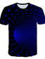 Недорогие Мужские футболки с 3D принтами-Муж. Футболка Оригинальный рисунок Классический Уличный стиль Лето С короткими рукавами Зеленый Черный Лиловый Желтый Тёмно-синий Красный Графика 3D-печати С принтом Круглый вырез На выход 3D