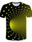 tanie T-shirty 3D męskie-Męskie Podkoszulek Designerskie Podstawowy Moda miejska Lato Krótki rękaw Zielony Czarny Fioletowy Żółty Królewski błękit Czerwony Graficzny Wzór 3D Nadruk Okrągły dekolt Wyjściowe 3D Nadruk Odzie