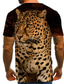 cheap Men&#039;s 3D T-shirts-Men&#039;s T shirt Tee Shirt Designer Streetwear Exaggerated Summer Short Sleeve Yellow Graphic Geometric 3D Animal Print Plus Size Round Neck Daily Going out Pleated Print Clothing Clothes Designer